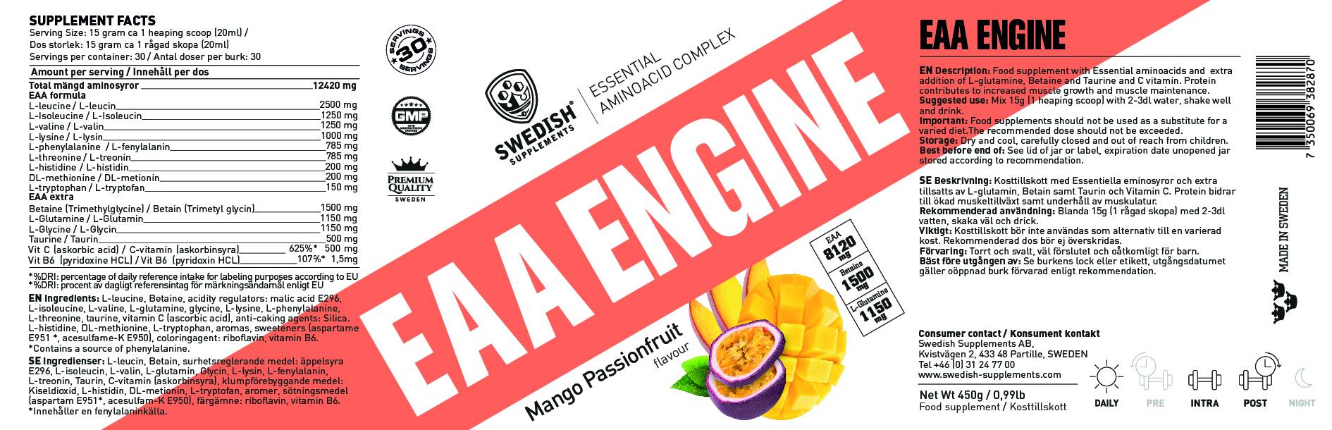 Swedish Supplements EAA Engine 450 G
