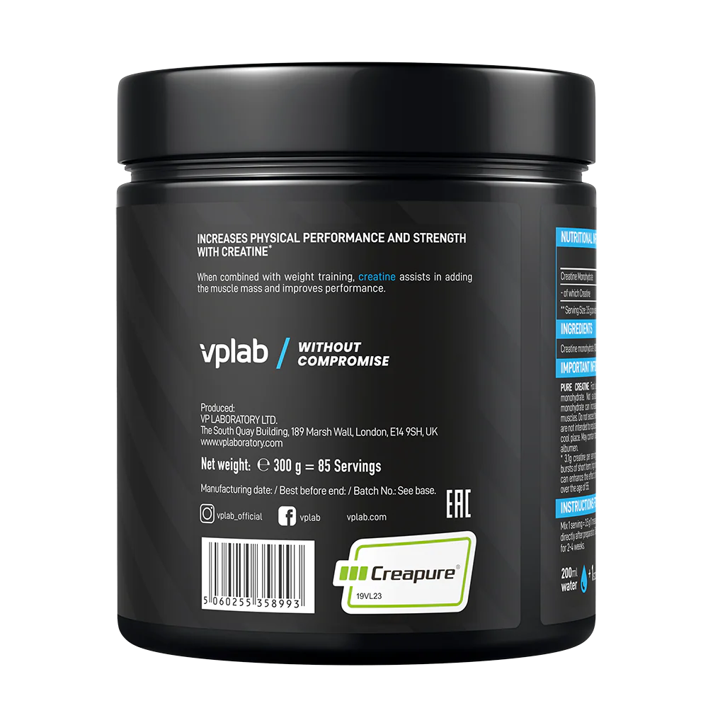 VPLAB Pure Creatine 300g Ultra-Micronized Creatine